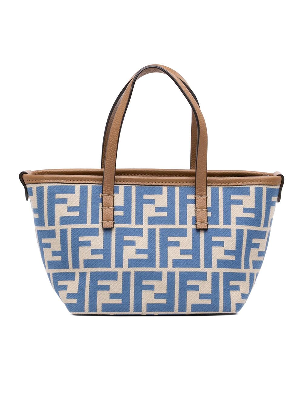 Fendi Roll Tote Ff Fabric With Leather #376087F86B